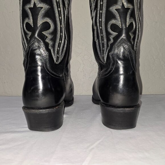 Lucchese 2000 Boots Men's 11 D Black Italian Kangaroo Western Cowboy T3010 R4 - Picture 9 of 13